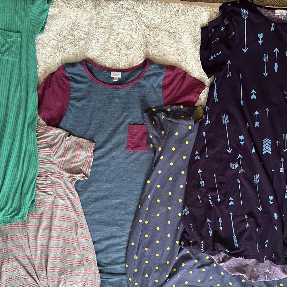 5- LuLaRoe Carly Dresses size 1x